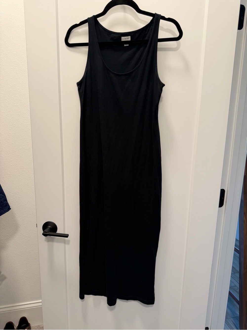 J. Crew Black Sleeveless Maxi Tank Dress